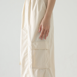 Butterish Delft Maxi Cargo Skirt