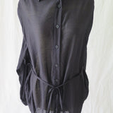 [DEFECT] Black Ville  Sheer Shirt