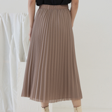 Nut Slate Pleated Skirt