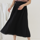 Black Slate Pleated Skirt