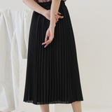 Black Slate Pleated Skirt