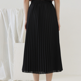 Black Slate Pleated Skirt