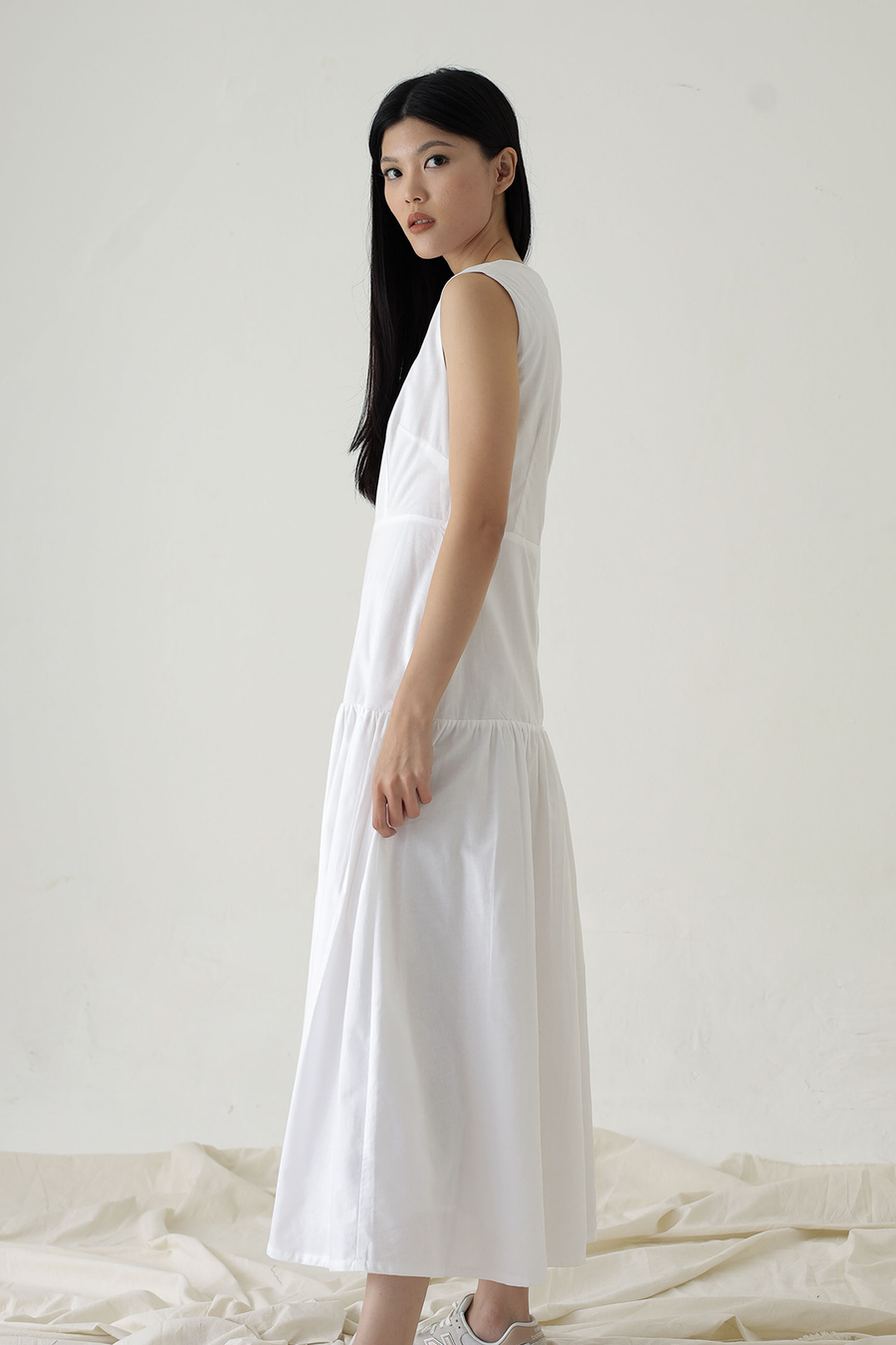 Spire dress in Offwhite
