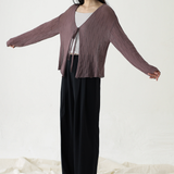 Mauve Wine Papillon Cardie