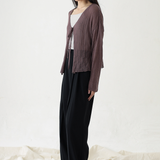 Mauve Wine Papillon Cardie