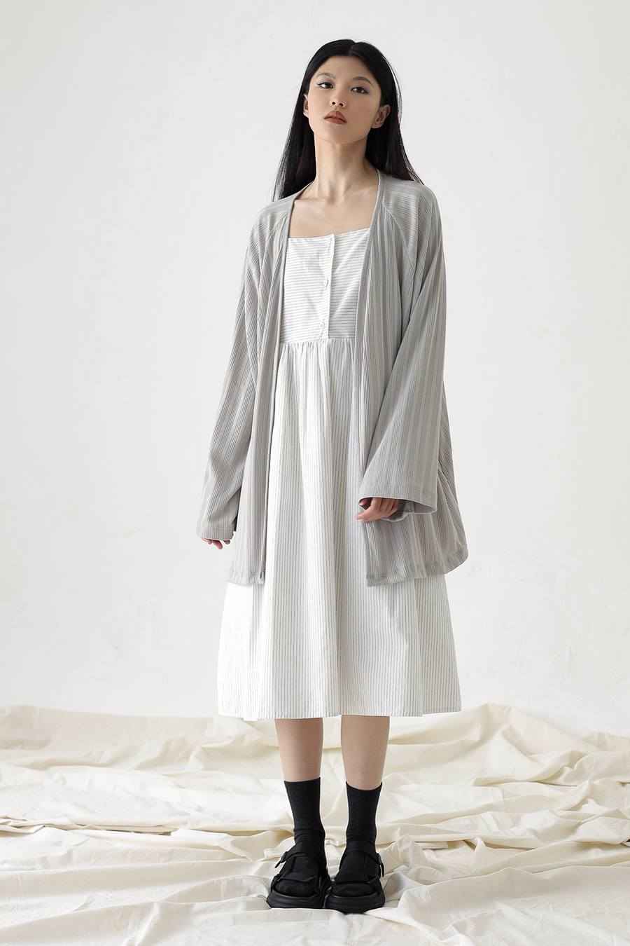 Offwhite Waves Linen