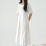 Offwhite Plica Dress