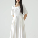 Offwhite Plica Dress