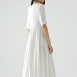 Offwhite Plica Dress