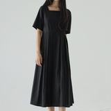 Black Plica Dress