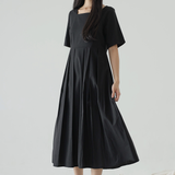 Black Plica Dress