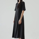 Black Plica Dress