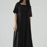 Black Plica Dress