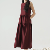 Burgundy Burnage Dress