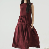 Burgundy Burnage Dress