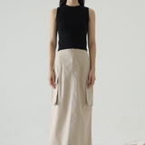 Cream Gene Maxi Skirt