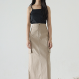 Beige Gene Maxi Skirt