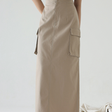 Beige Gene Maxi Skirt