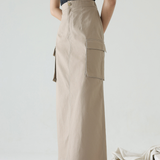 Beige Gene Maxi Skirt