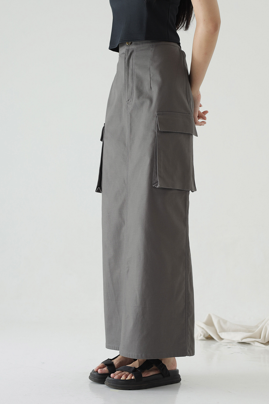 Charcoal Gene Maxi Skirt