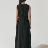 Black Eyre Drawstring Dress