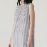 Dusty Grey Carra Pleated Dress