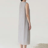 Dusty Grey Carra Pleated Dress