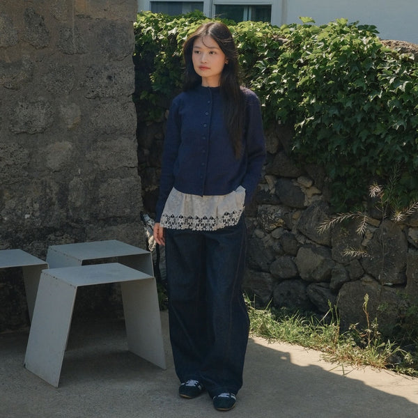 Denim Darkwash Barrel Pants