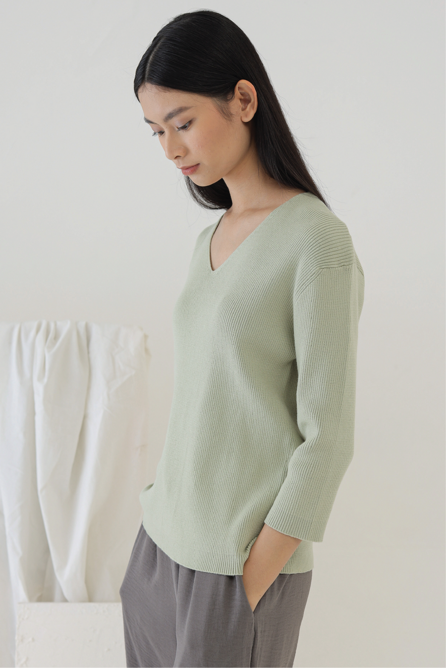 Pastel Green Dow Knit Top