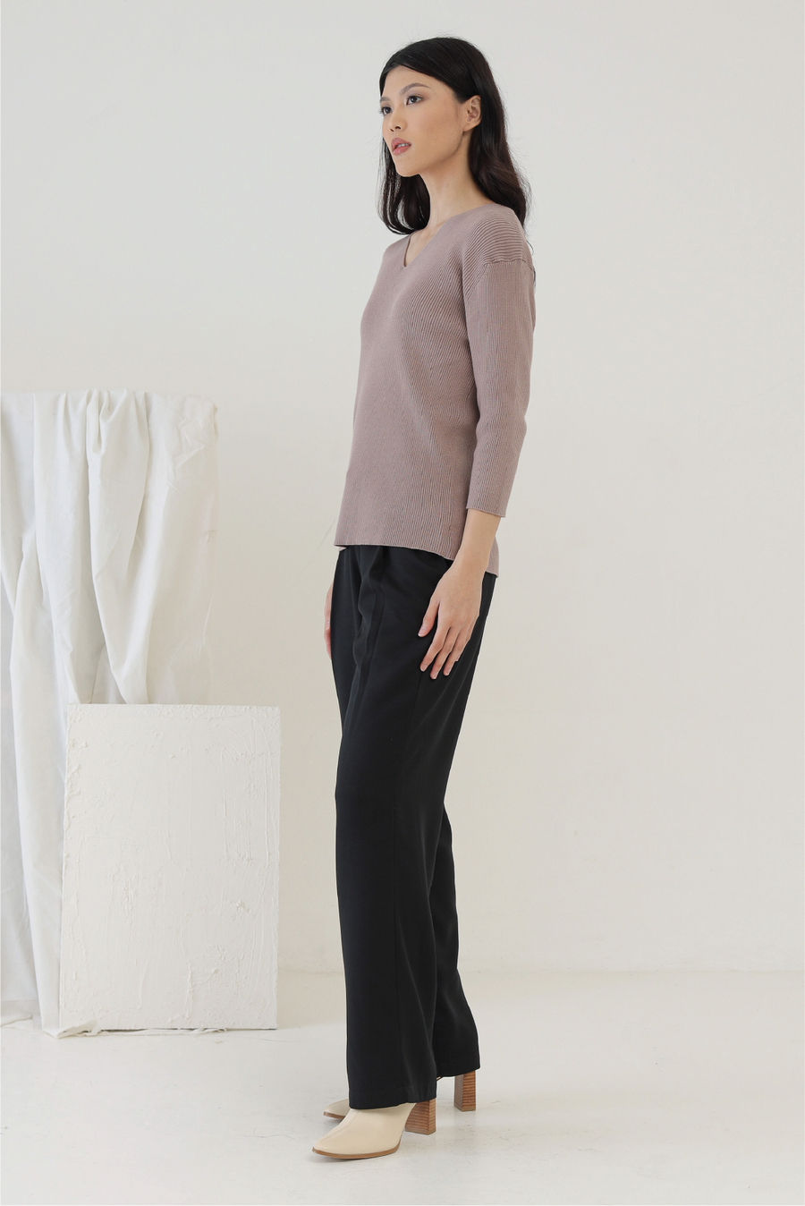 Pale Mauve Dow Knit Top