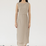 Date Dress in Almond