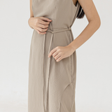 Date Dress in Almond