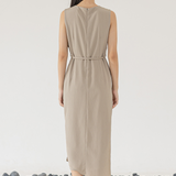 Date Dress in Almond