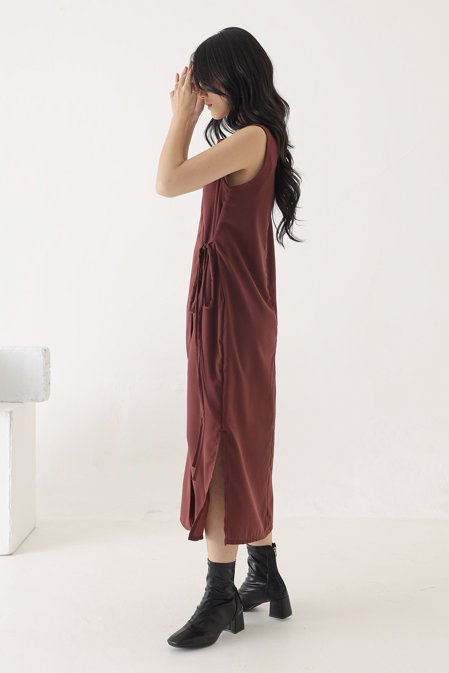 Eve dress in Brick red