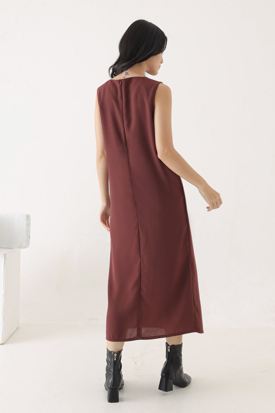 Eve dress in Brick red